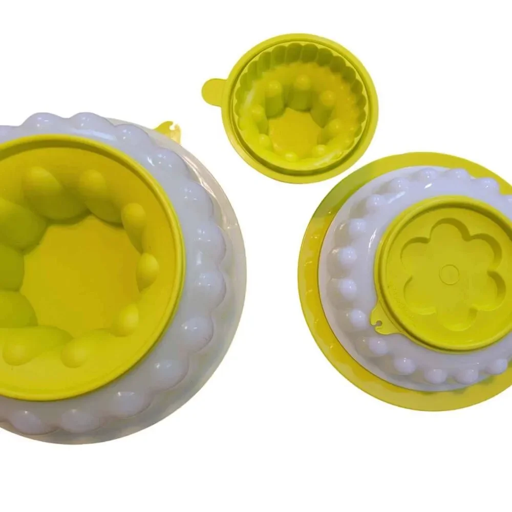 7 Piece Tupperware Jell-O Mold Bundt 2 Sizes